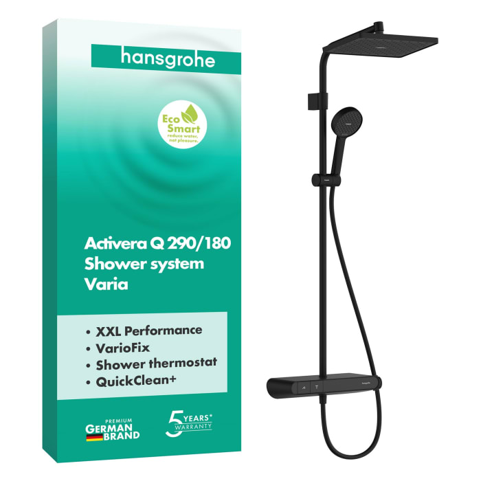 hansgrohe Activera Q Duschsystem 290/180 1 Strahlart wassersparend mit ShowerTablet Select 360 Varia