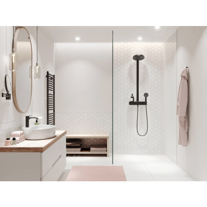 hansgrohe Pulsify Showerpipe 260 2 Strahlarten EcoSmart, mit Shower Tablet Select 400