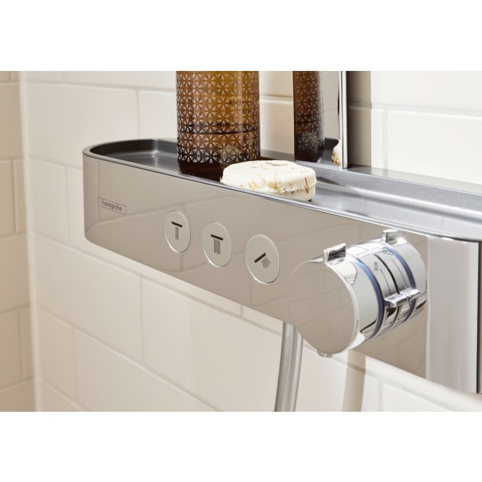 hansgrohe Pulsify Showerpipe 260 2 Strahlarten EcoSmart, mit Shower Tablet Select 400