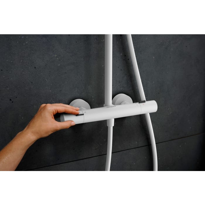 hansgrohe Pulsify S Puro Duschsystem 260 1 Strahlart wassersparend, mit Ecostat Fine und Duschkopf 3 Strahlarten