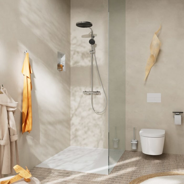 hansgrohe Pulsify S Puro Duschsystem 260 1 Strahlart wassersparend, mit Ecostat Fine und Duschkopf 3 Strahlarten