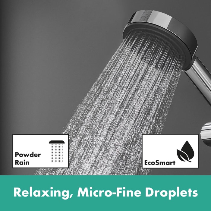 hansgrohe Pulsify S Puro Duschsystem 260 1 Strahlart wassersparend, mit Wannenthermostat Ecostat Fine und Duschkopf 3 Strahlarten