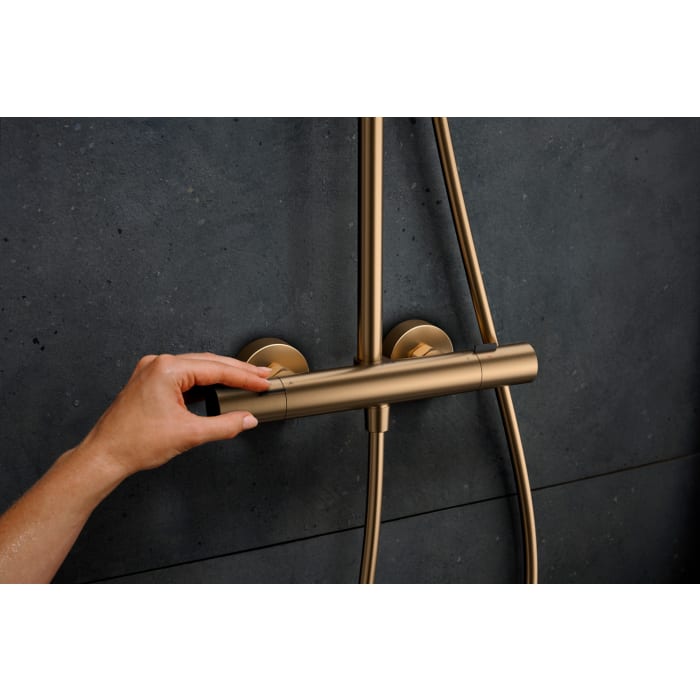 hansgrohe Pulsify S Puro Duschsystem 260 1 Strahlart wassersparend, mit Ecostat Fine und Duschkopf 3 Strahlarten