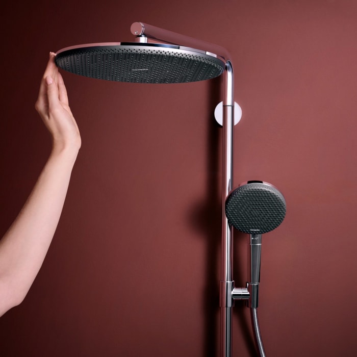 hansgrohe Raindance Alive S Puro Duschsystem 300 rund, 1 Strahlart wassersparend, mit Ecostat Element