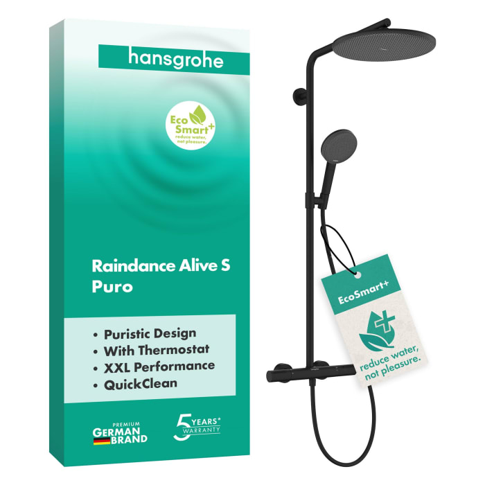 hansgrohe Raindance Alive S Puro Duschsystem 300 1 Strahlart wassersparend+ mit Ecostat Element