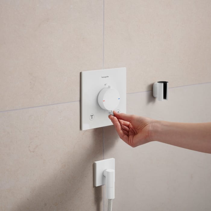 hansgrohe FixFit Fine E Wandanschluss mit Rückflussverhinderer