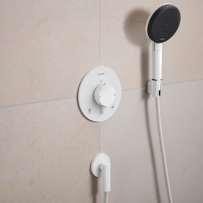 hansgrohe FixFit Fine S Wandanschluss mit Rückflussverhinderer