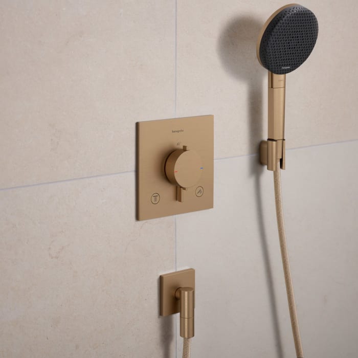 hansgrohe FixFit Fine E Wandanschluss mit Rückflussverhinderer