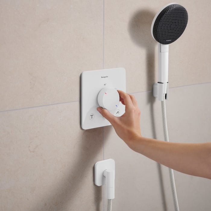 hansgrohe FixFit Fine Q Wandanschluss mit Rückflussverhinderer