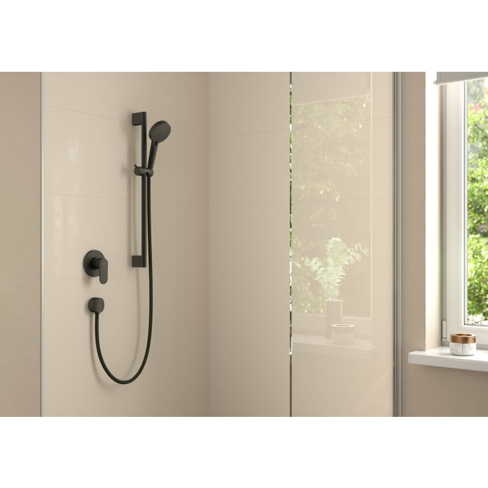 hansgrohe Fixfit S Schlauchanschluss mit Rückflussverhinderer und Kunststoffwinkel