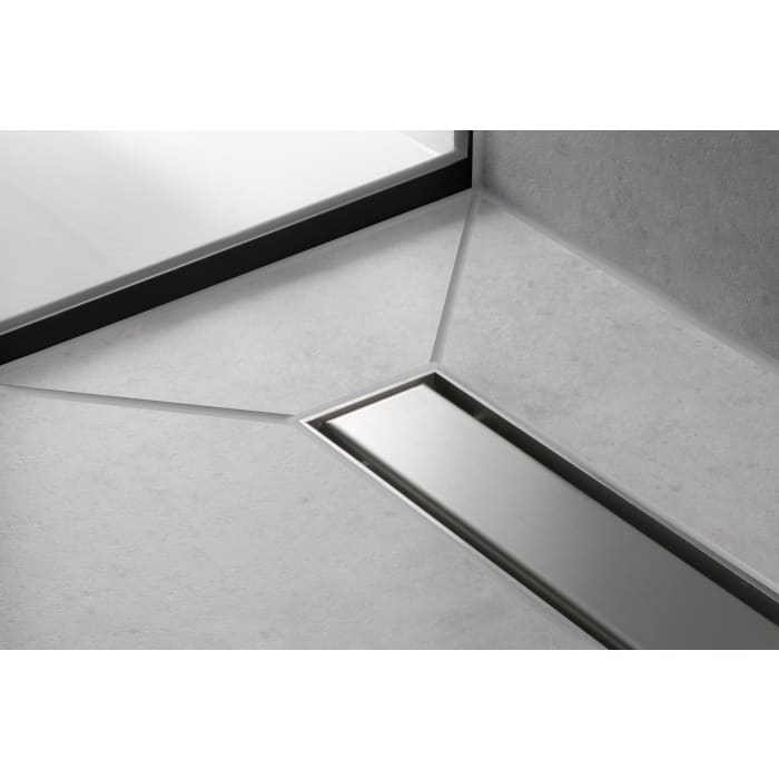 hansgrohe RainDrain Match Fertigset Duschrinne 120 cm, mit höhenverstellbarem Rahmen