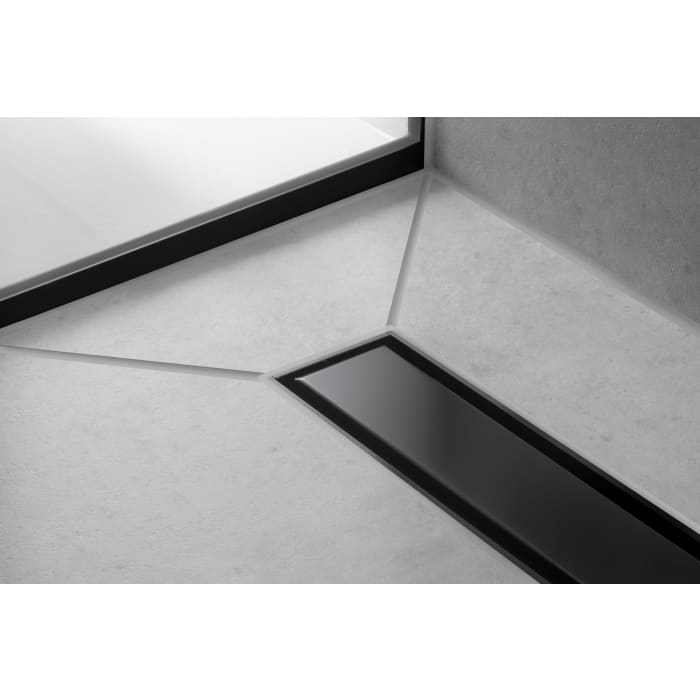 hansgrohe RainDrain Match Fertigset Duschrinne 120 cm, mit höhenverstellbarem Rahmen