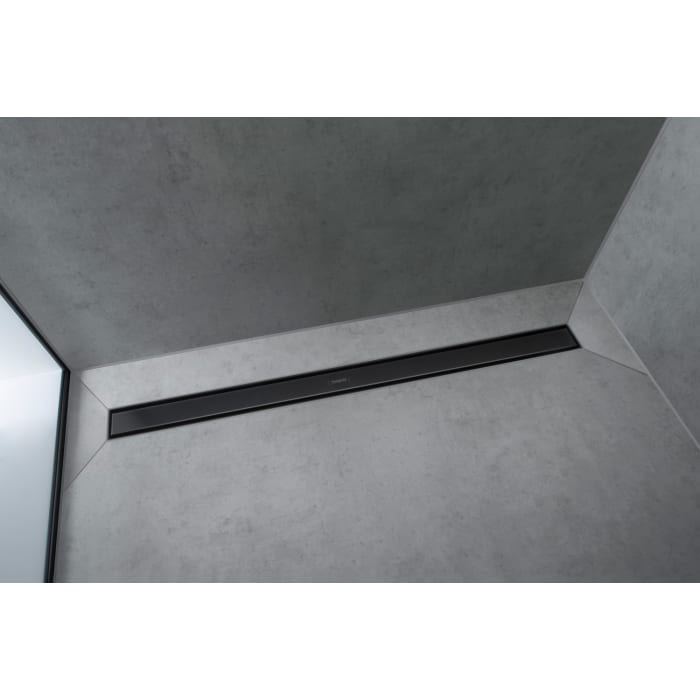 hansgrohe RainDrain Match Fertigset Duschrinne 120 cm, mit höhenverstellbarem Rahmen