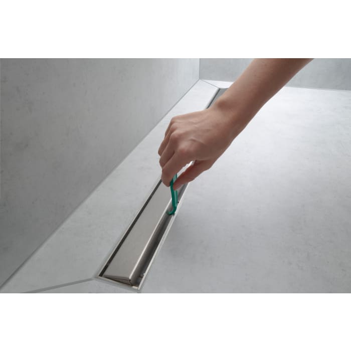 hansgrohe RainDrain Match Fertigset Duschrinne 70 cm, mit höhenverstellbarem Rahmen