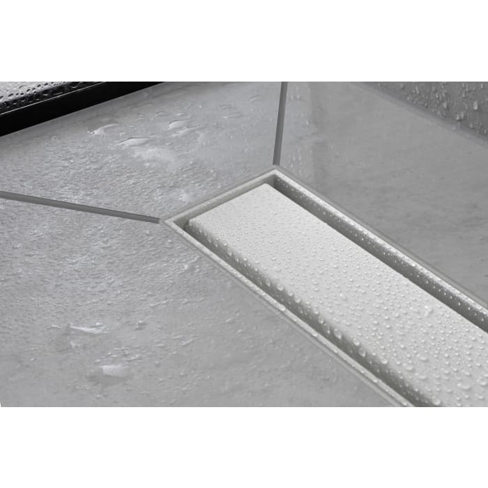 hansgrohe RainDrain Match Fertigset Duschrinne 80 cm, mit höhenverstellbarem Rahmen