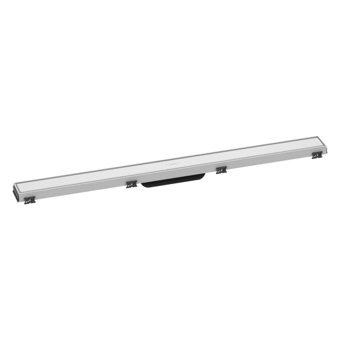 hansgrohe RainDrain Match Fertigset Duschrinne 90 cm, mit höhenverstellbarem Rahmen