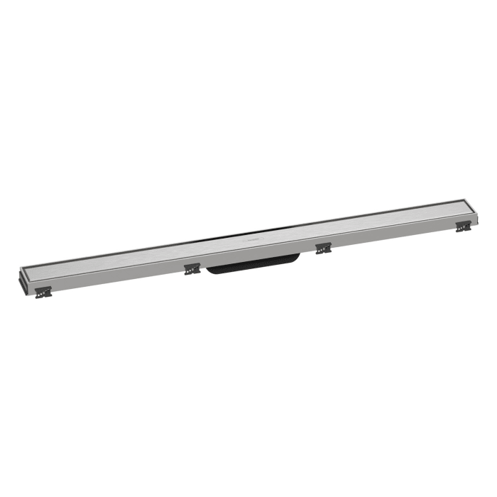 hansgrohe RainDrain Match Fertigset Duschrinne 90 cm, mit höhenverstellbarem Rahmen