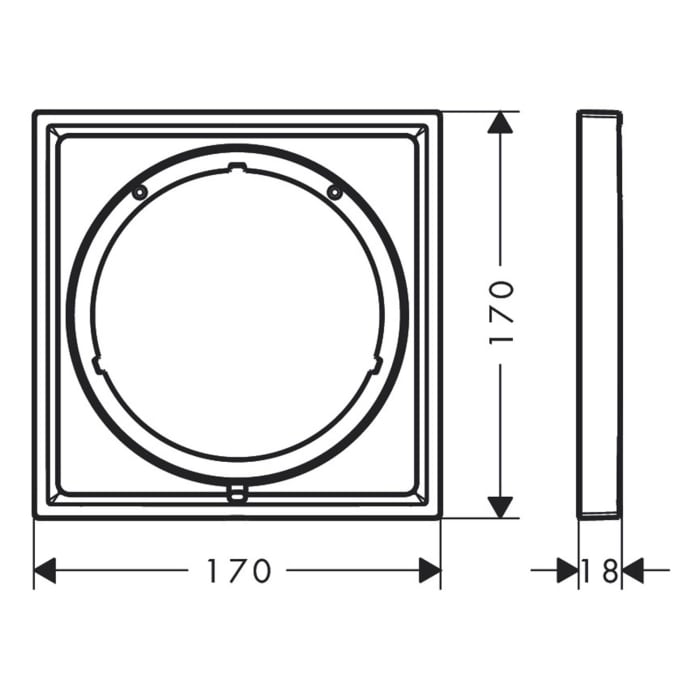 hansgrohe Verlängerungsrosette 0,5 cm