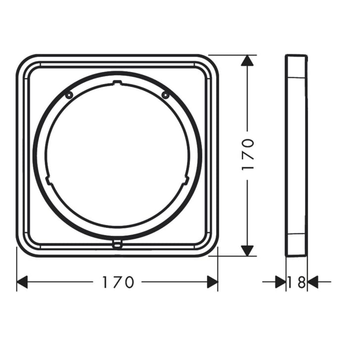 hansgrohe Verlängerungsrosette 0,5 cm