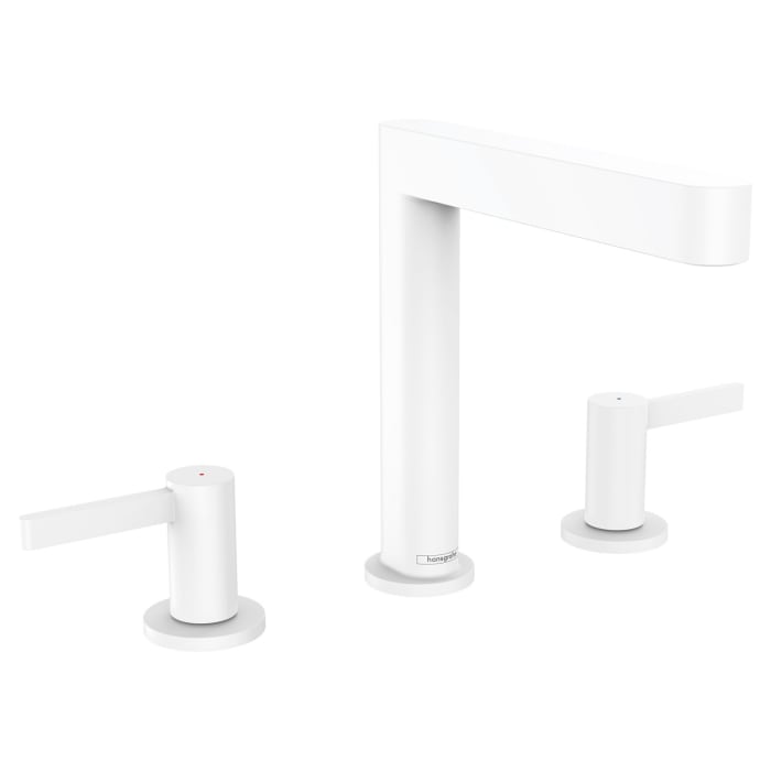 hansgrohe Finoris 3-Loch Waschtischarmatur 160 mit Push-Open Ablaufgarnitur