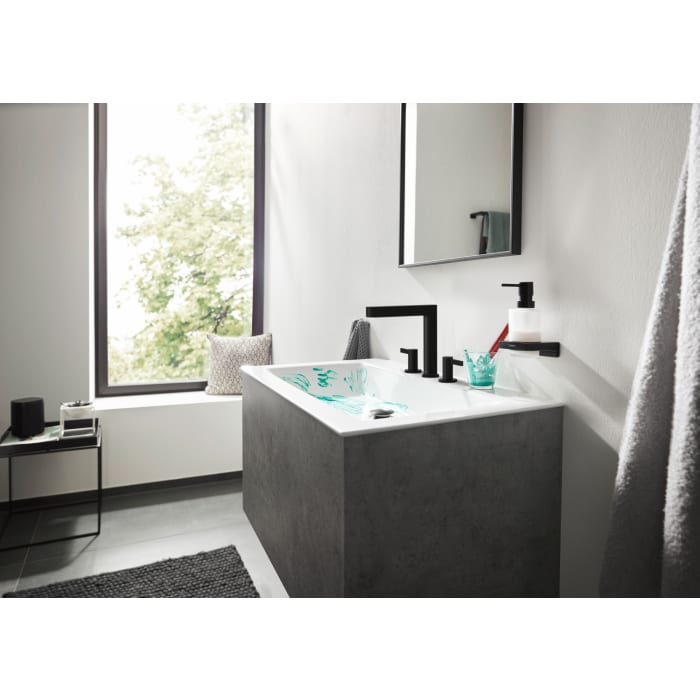 hansgrohe Finoris 3-Loch Waschtischarmatur 160 mit Push-Open Ablaufgarnitur