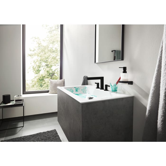 hansgrohe Finoris 3-Loch Waschtischarmatur 110 mit Push-Open Ablaufgarnitur