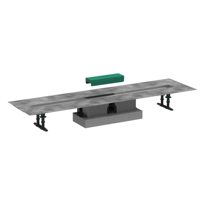 hansgrohe uBox universal Komplettset 100 cm, Standardinstallation für Duschrinnen Fertigsets