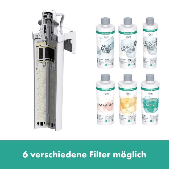 hansgrohe Aqittura M91 Filtersystem 210, Ausziehauslauf, 1jet, sBox