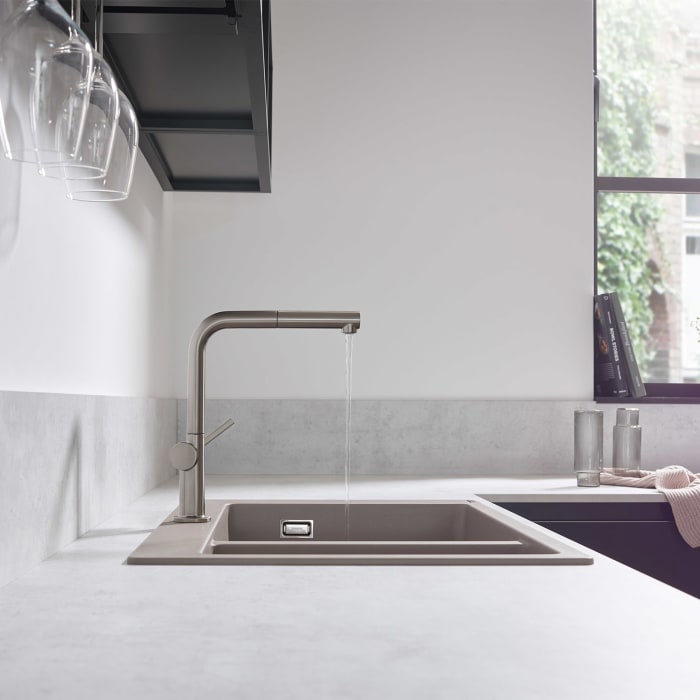 hansgrohe Talis M54 Einhebel-Küchenarmatur 270, Niederdruck, Ausziehauslauf, 1jet