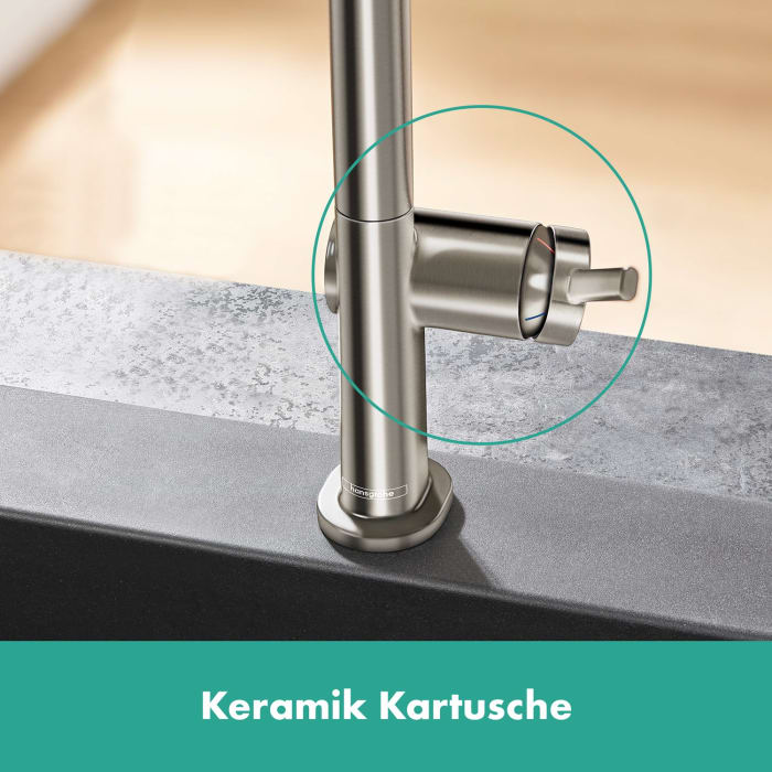 hansgrohe Talis M54 Einhebel-Küchenarmatur 270, Niederdruck, Ausziehauslauf, 1jet