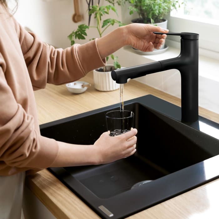 hansgrohe Zesis M33 Einhebel-Küchenarmatur 160 mit Ausziehbrause