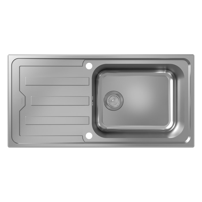 hansgrohe S44 S440-A500 100 Einbauspüle 500 mit Abtropffläche und automatischer Ablaufgarnitur