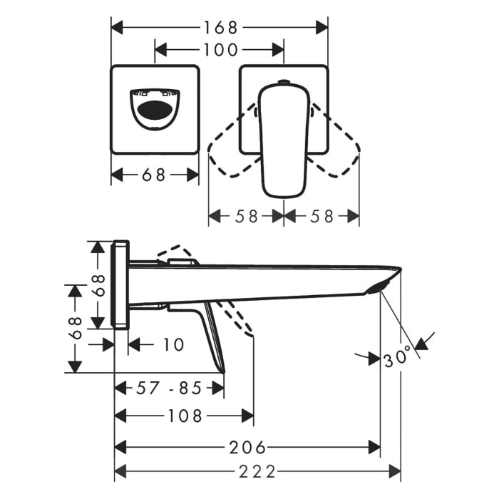 hansgrohe Logis Einhebel-Waschtischarmatur Unterputz Fine