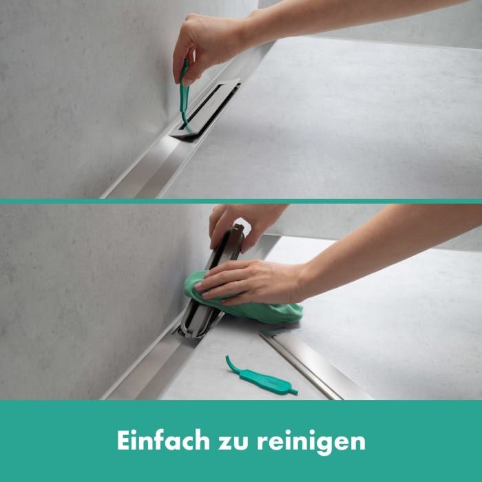 hansgrohe RainDrain Flex Fertigset Duschrinne 120 cm, kürzbar zur Wandmontage