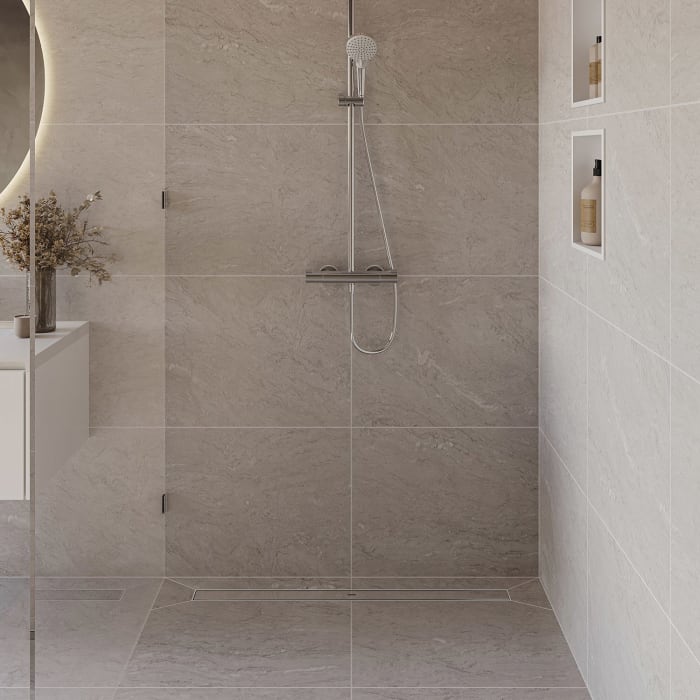 hansgrohe RainDrain Allround Komplettset Duschrinne 70 cm für Standard-/flache Installation