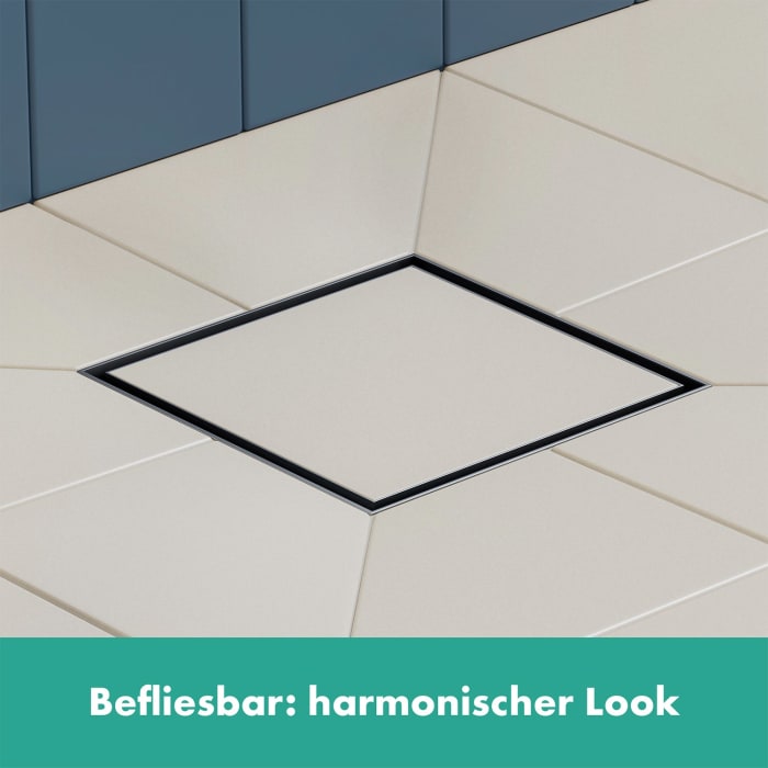 hansgrohe RainDrain Brilliance Komplettset Punktablauf 10/10 cm rückseitig befliesbar