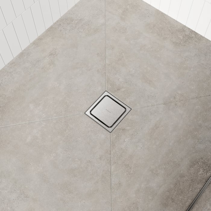 hansgrohe RainDrain Spot Plus Komplettset Punktablauf 150/150 mit höhenverstellbarem Rahmen