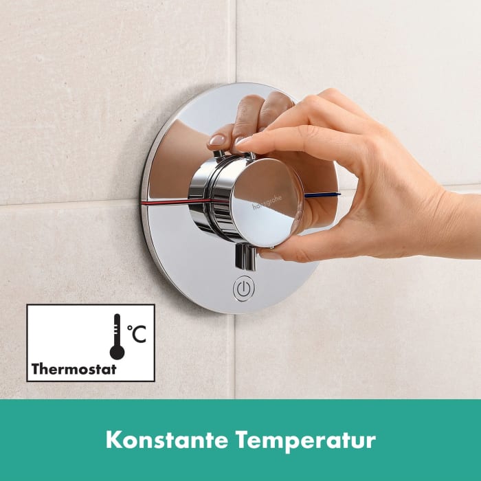 hansgrohe ShowerSelect Comfort S Thermostat Unterputz für 1 Verbraucher und 1 zusätzlichen Abgang