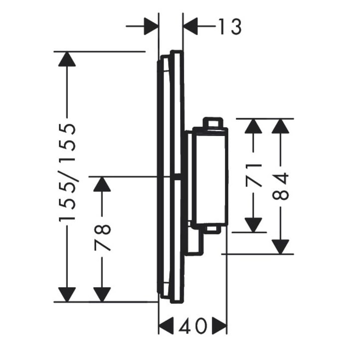 hansgrohe ShowerSelect Comfort E Thermostat Unterputz