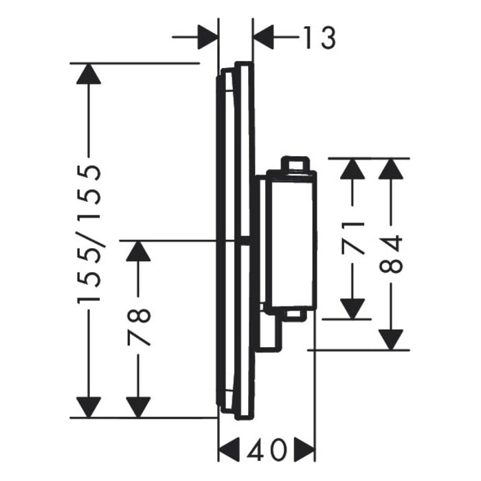 hansgrohe ShowerSelect Comfort E Thermostat Unterputz für 2 Verbraucher