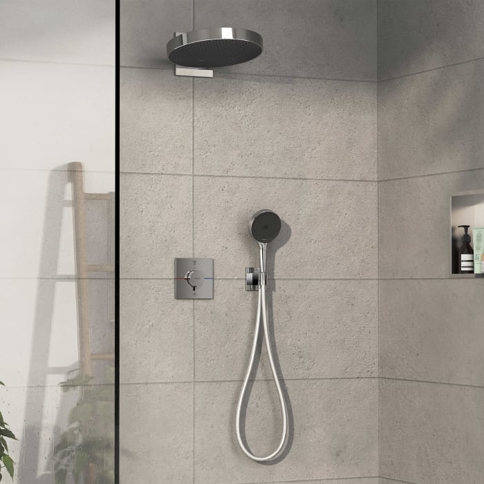 hansgrohe ShowerSelect Comfort E Thermostat UP für 2 Verbraucher mit integrierter Sicherungskombination