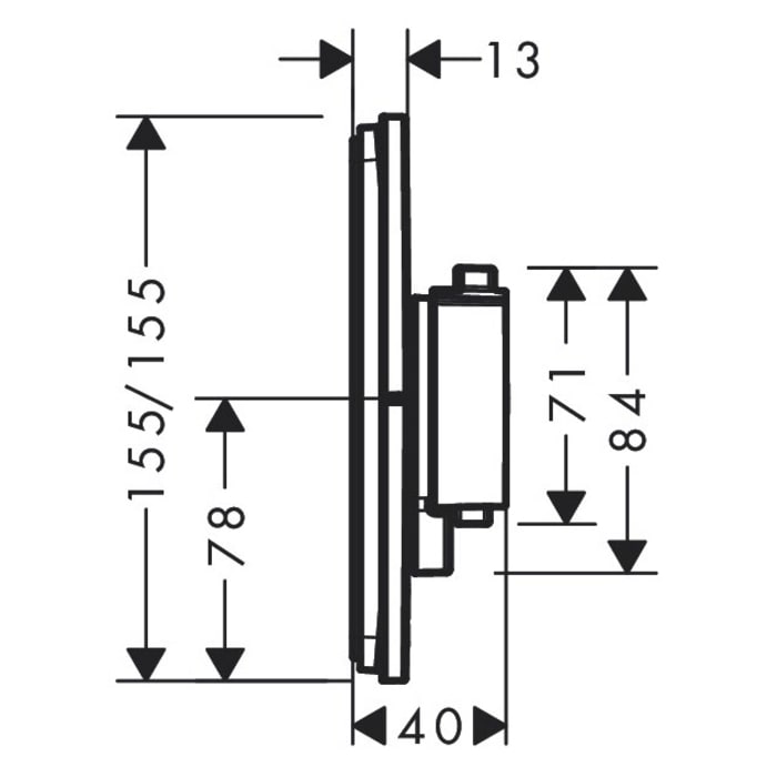 hansgrohe ShowerSelect Comfort Q Thermostat Unterputz für 1 Verbraucher