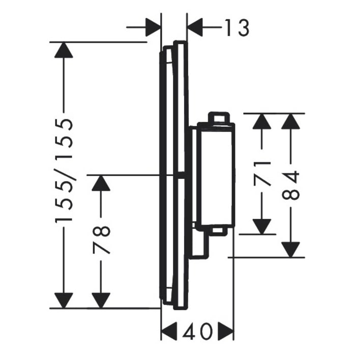 hansgrohe ShowerSelect Comfort Q Thermostat Unterputz für 2 Verbraucher