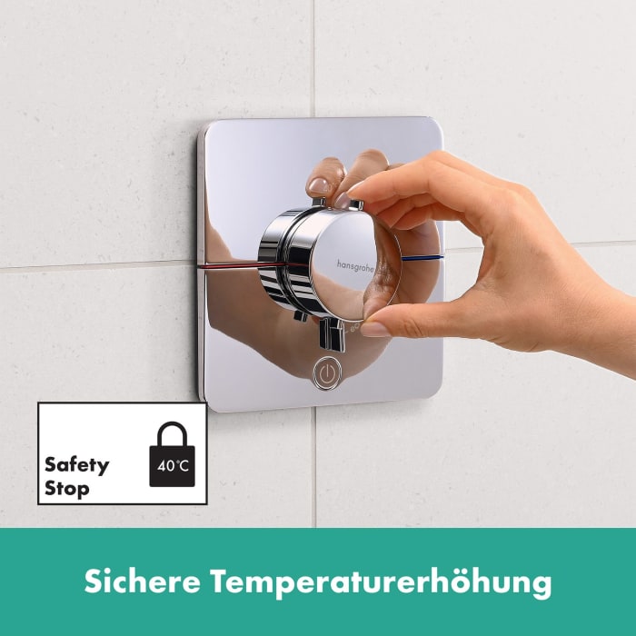 hansgrohe ShowerSelect Comfort Q Thermostat Unterputz für 1 Verbraucher und einen zusätzlichen Abgang