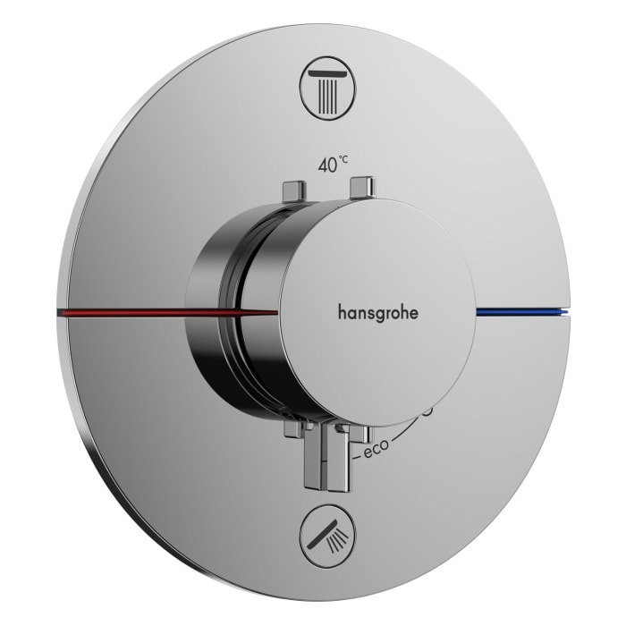 hansgrohe ShowerSelect Comfort S Thermostat UP für 2 Verbraucher mit integrierter Sicherungskombination