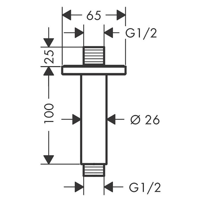 hansgrohe Vernis Shape Deckenanschluß 10 cm