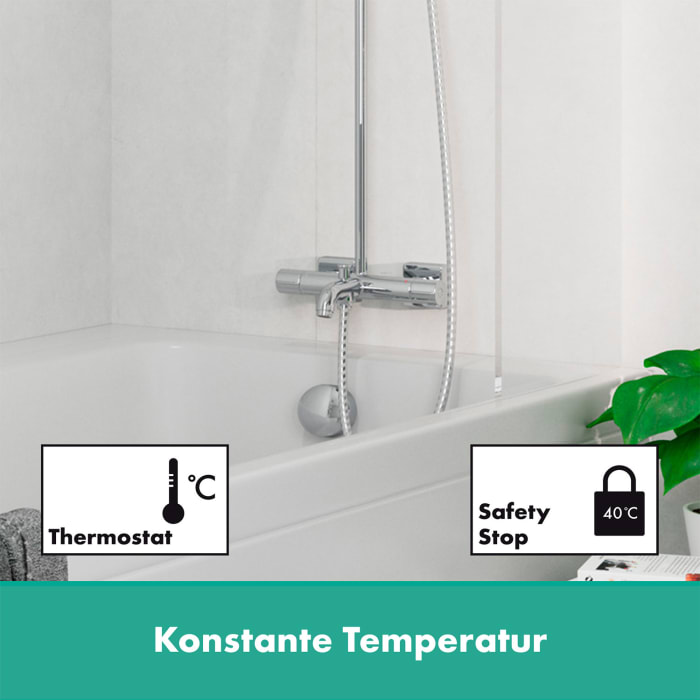 hansgrohe Vernis Shape Duschsystem 230 1 jet mit Wannenthermostat