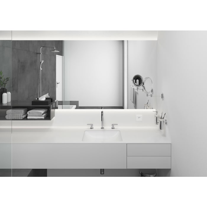 hansgrohe Vernis Shape 3-Loch Waschtischarmatur mit Zugstangen-Ablaufgarnitur