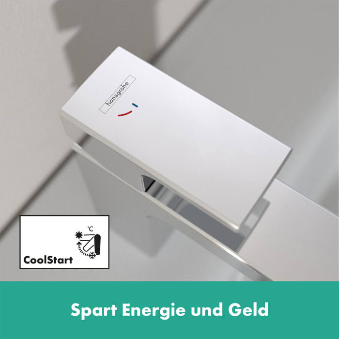hansgrohe Vernis Shape Waschtischarmatur 70 CoolStart mit Zugstangen-Ablaufgarnitur