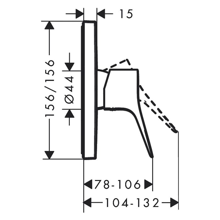 hansgrohe Vivenis Einhebel-Brausearmatur Unterputz